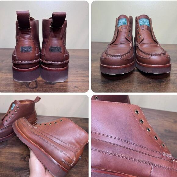 Polo Country Ralph Lauren Ranger Leather Boots men size 9 - Picture 5 of 7